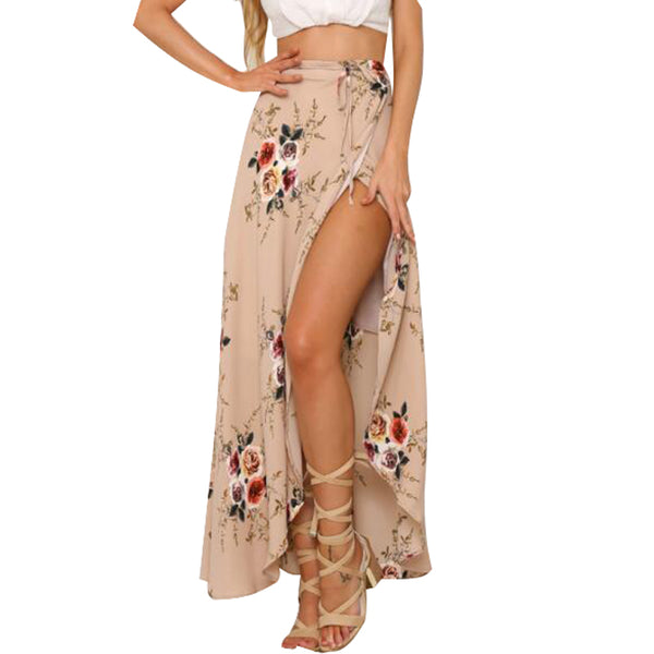 Boho Long Skirt Floral Vintage
