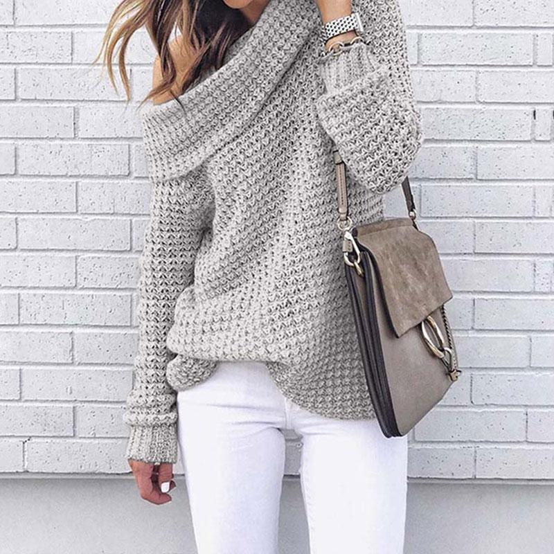 Fyna - Off Shoulder Knitted Sweater