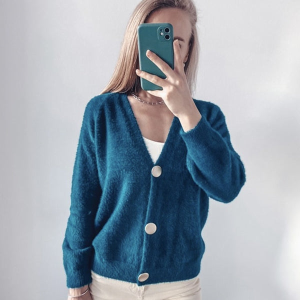 Moha - Elegant Long Sleeve Mohair Sweater